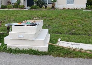 old mattress at the curbside